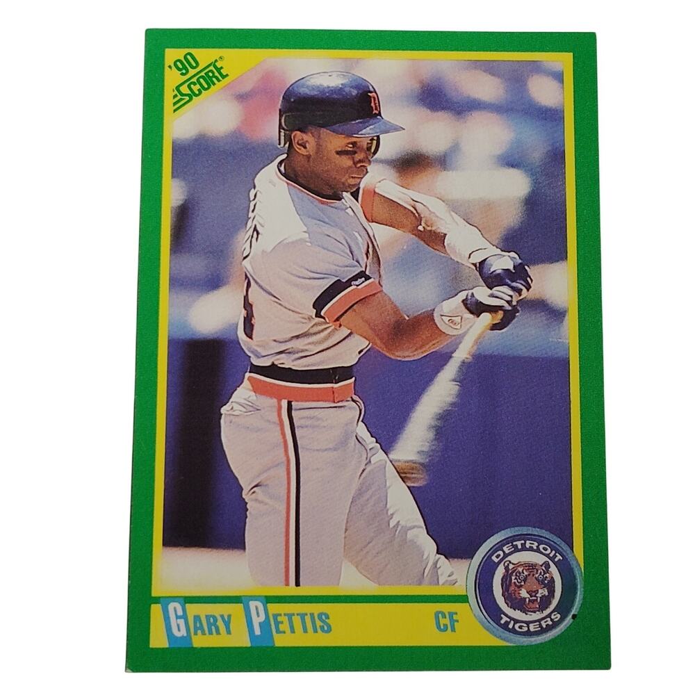 1990 Score Gary Pettis Card No. 136 Detroit Tigers CF VG/EX